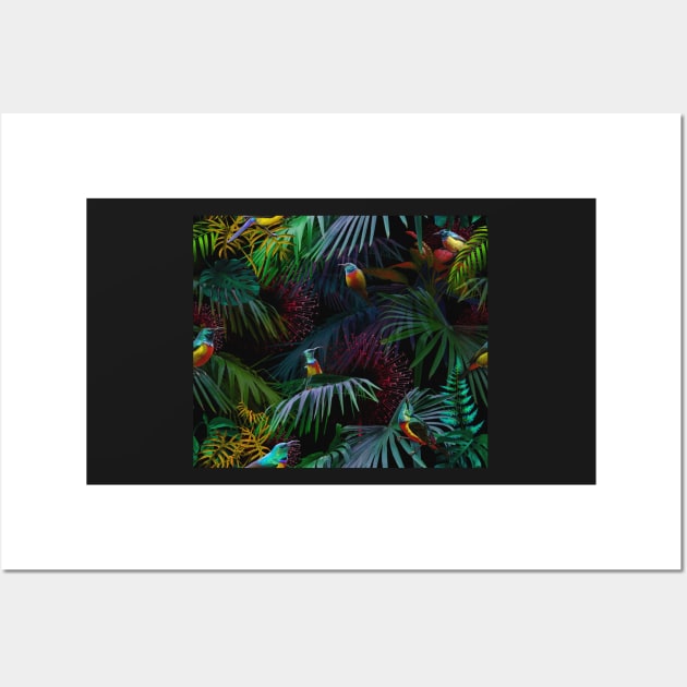 Tropically with Sunbirds Wall Art by BessoChicca